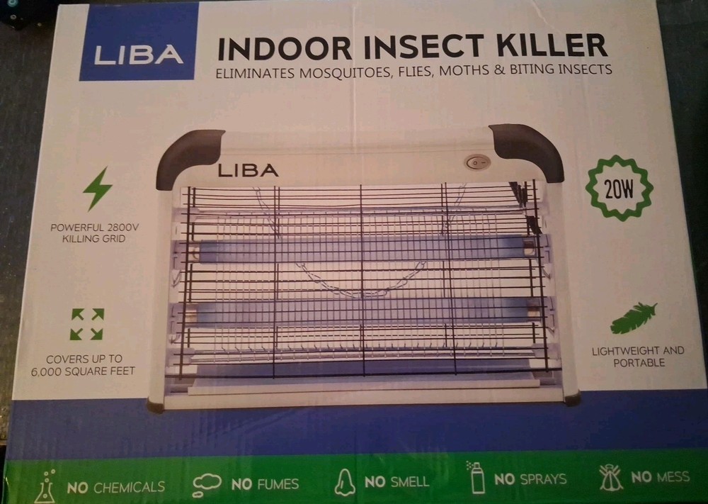 Bug Zapper & Electric Indoor Insect Killer LiBa New open box
