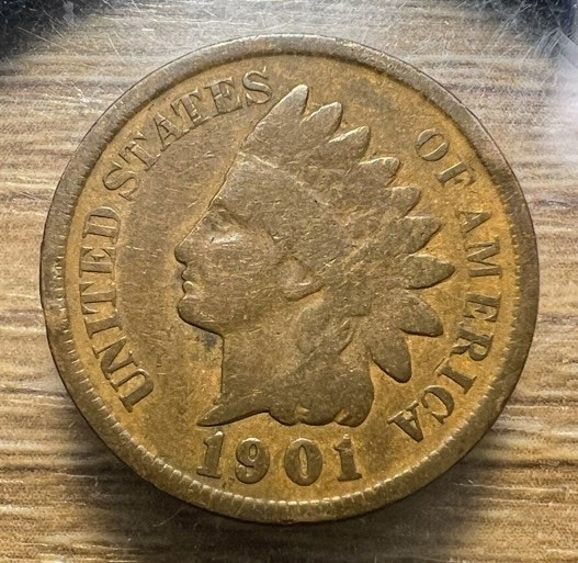 1901 Indian Head Cent - Actual Coin Shown - Free Shipping & Tracking INV#21
