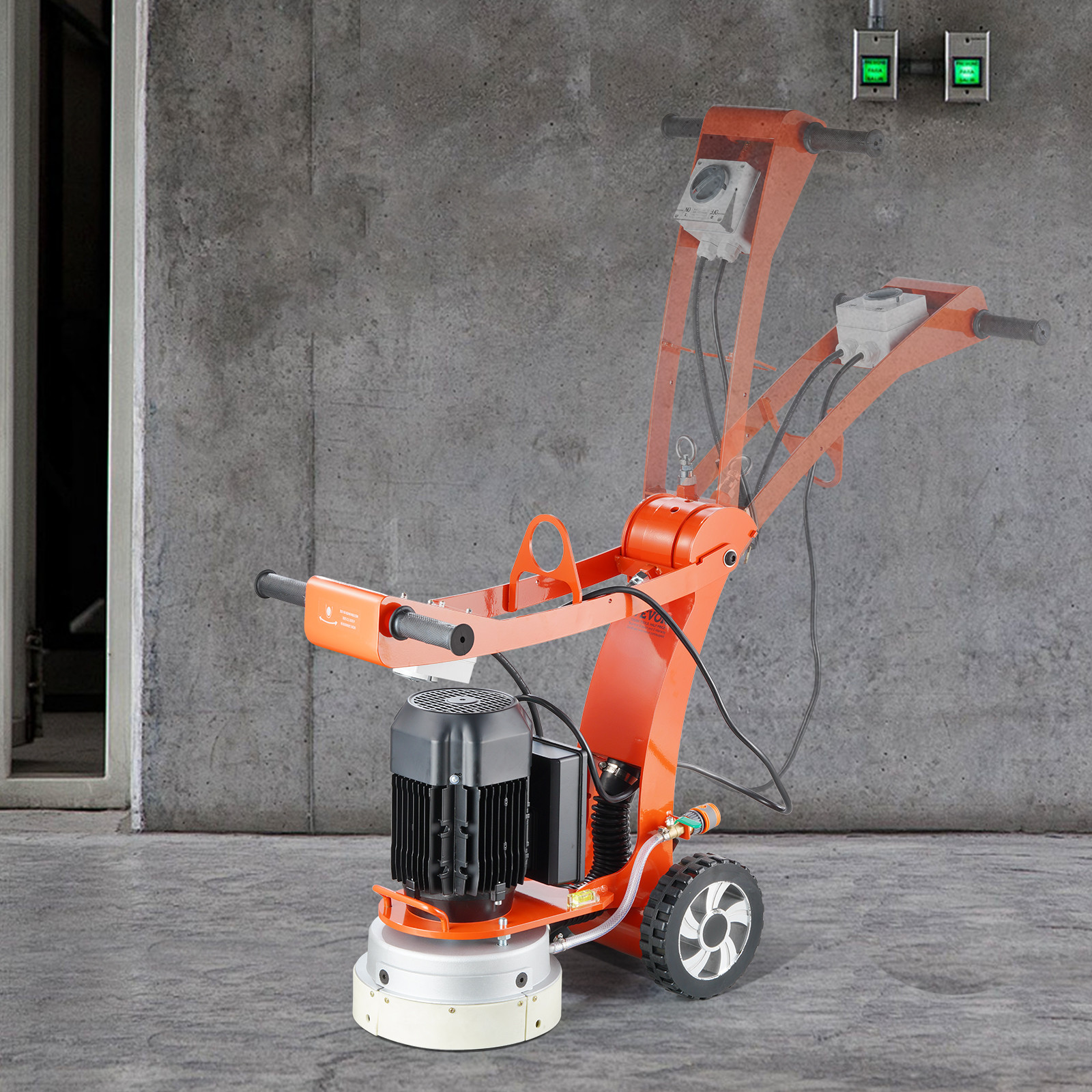 VEVOR Concrete Floor Grinder 10" Walk-Behind Polisher 1.7HP Adjustable Machine