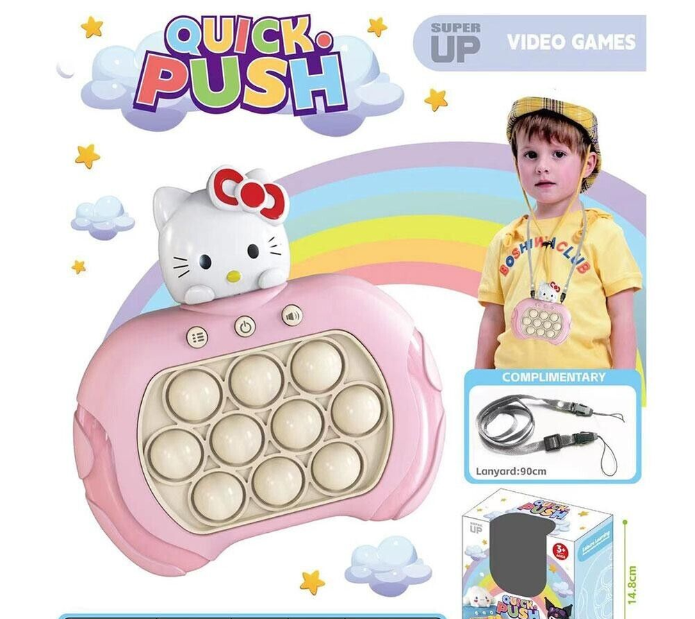 Hello Kitty Pop Push it Game Controller Sensory Fidget Toy Electronic Whack Mole