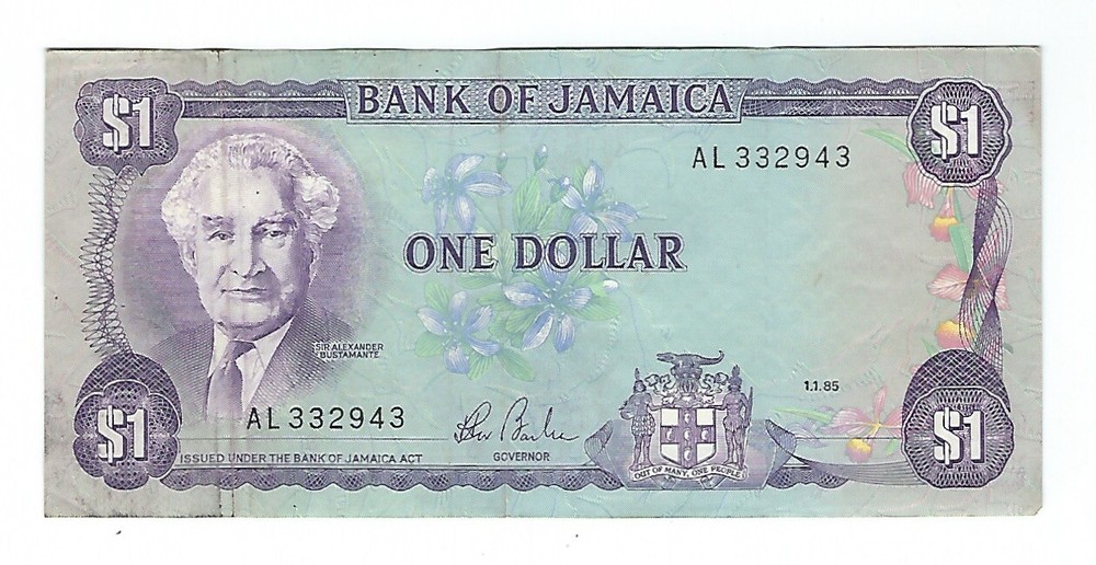 Jamaica - One (1) Dollar, 1985