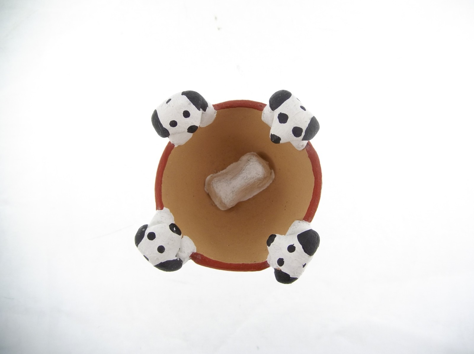3x2" Jemez Pueblo Miniature Pottery Puppy Dog Dalmatian Bowl