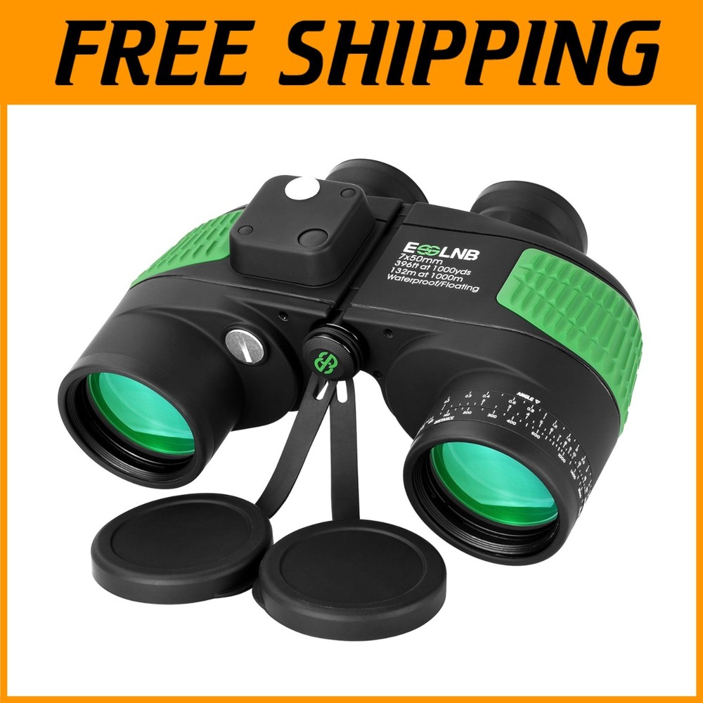 Marine Binoculars with Rangefinder & Compass=