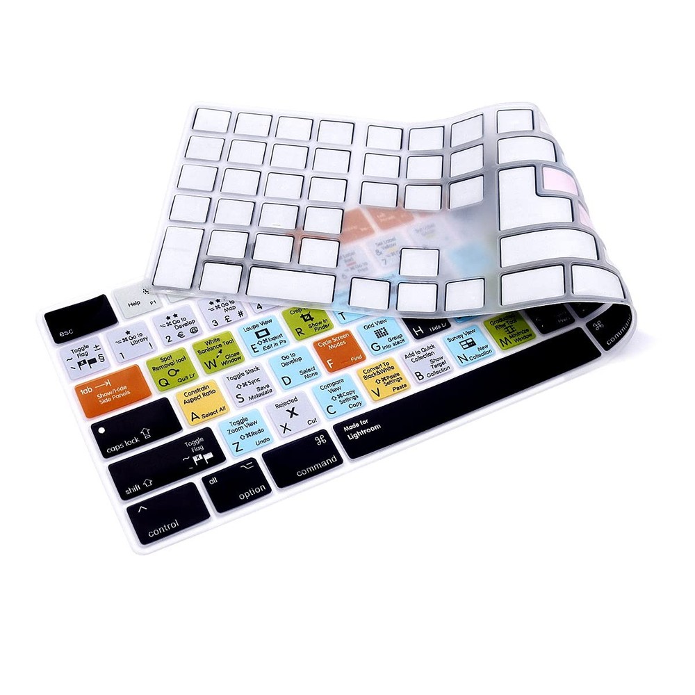 Shortcuts Ultra Thin Silicone Full Size Wireless Numeric Keyboard Lightroom