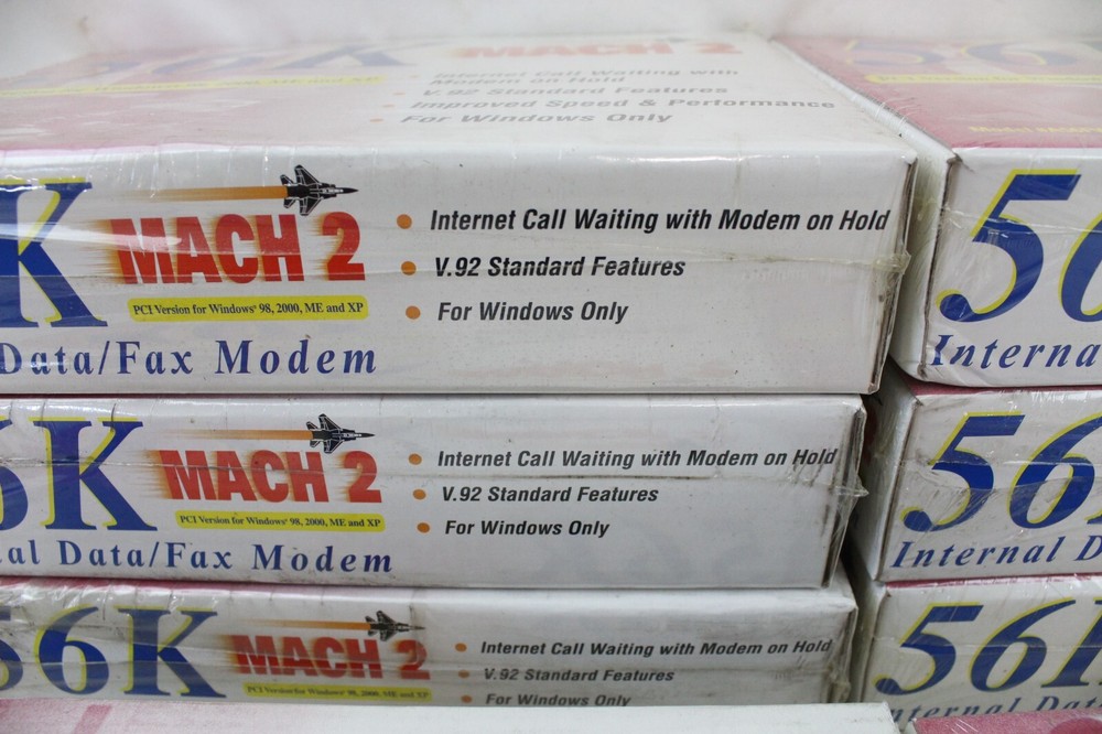9 NEW 56K MACH 2 INTERNAL DATA/FAX MODEM PCI VERSION FOR WINDOWS 95 98