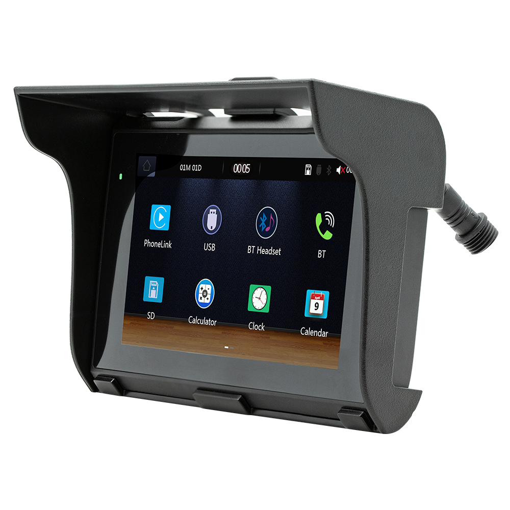 Motorcycle GPS Navigator Video Player Touch Screen MP5 BT Mirror Link Waterproof