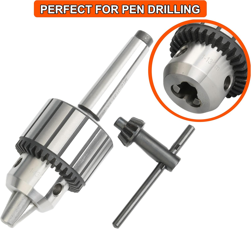 1/2" Key Type Heavy Duty Drill Chuck with #2MT Arbor