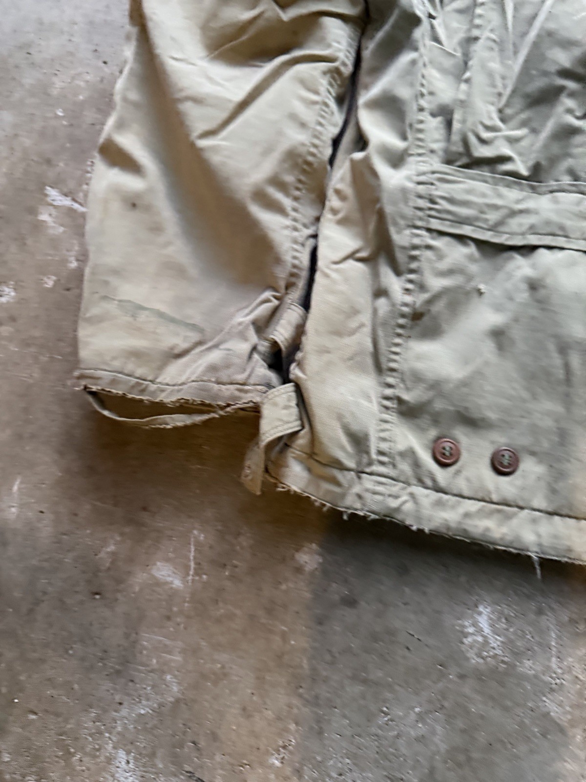 Vintage 1940s U.S. Army M41 Jacket OD Poplin Field Medium Olive Stencil Infantry