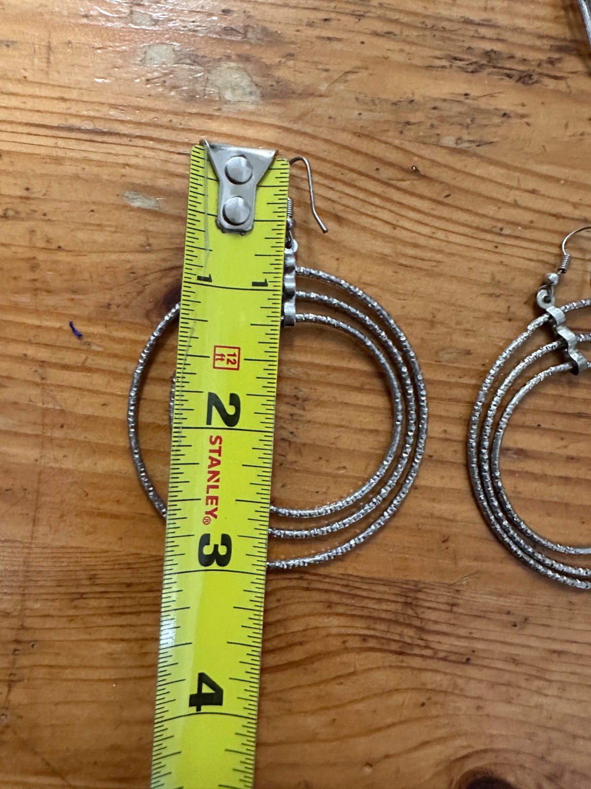 Lot Of 4 Pairs of Silver Tone Dangle Earrings Faux Gem Fantasy