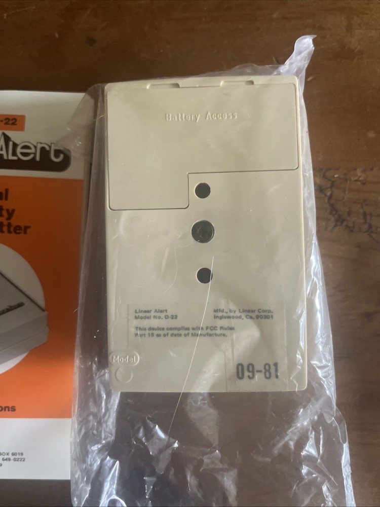 Linear Alert Digital Security Transmitter D-22 Panic Button