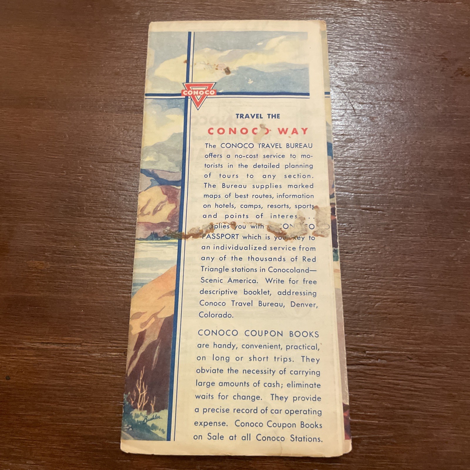 1931 Conoco Colorado Highway Road Map