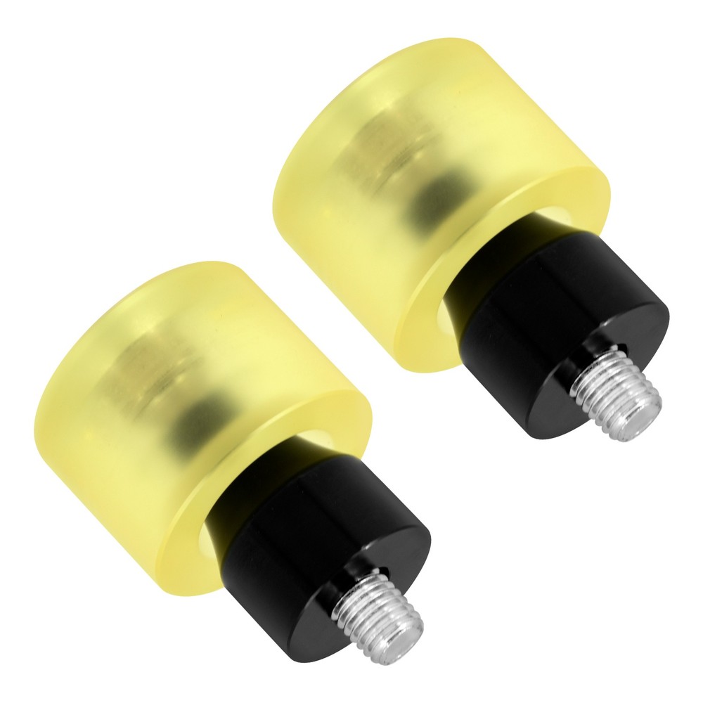 2x Yellow Engine Protective Guard Crashs Bars M12 End Balls Protector For Harley