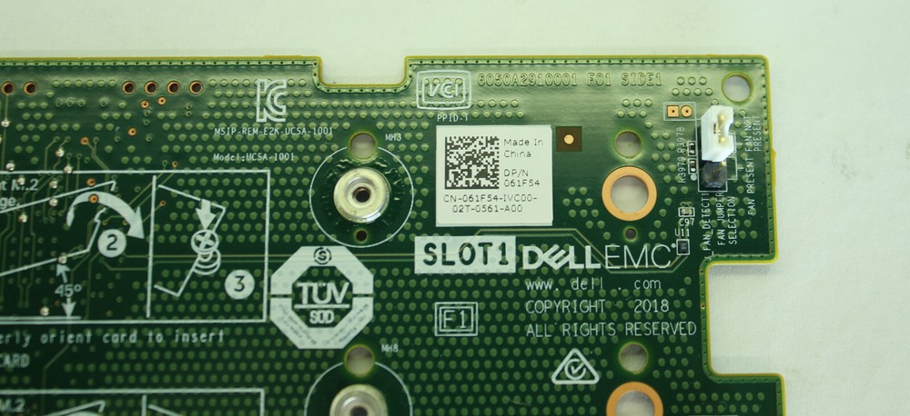 Dell PowerEdge M.2 X2 Solid State Storage Adapter Card PCIe Low Profile 061F54