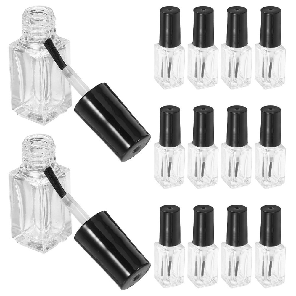 20 Pcs Refillable Transparent 5ml Nail Polish Bottles Empty Container