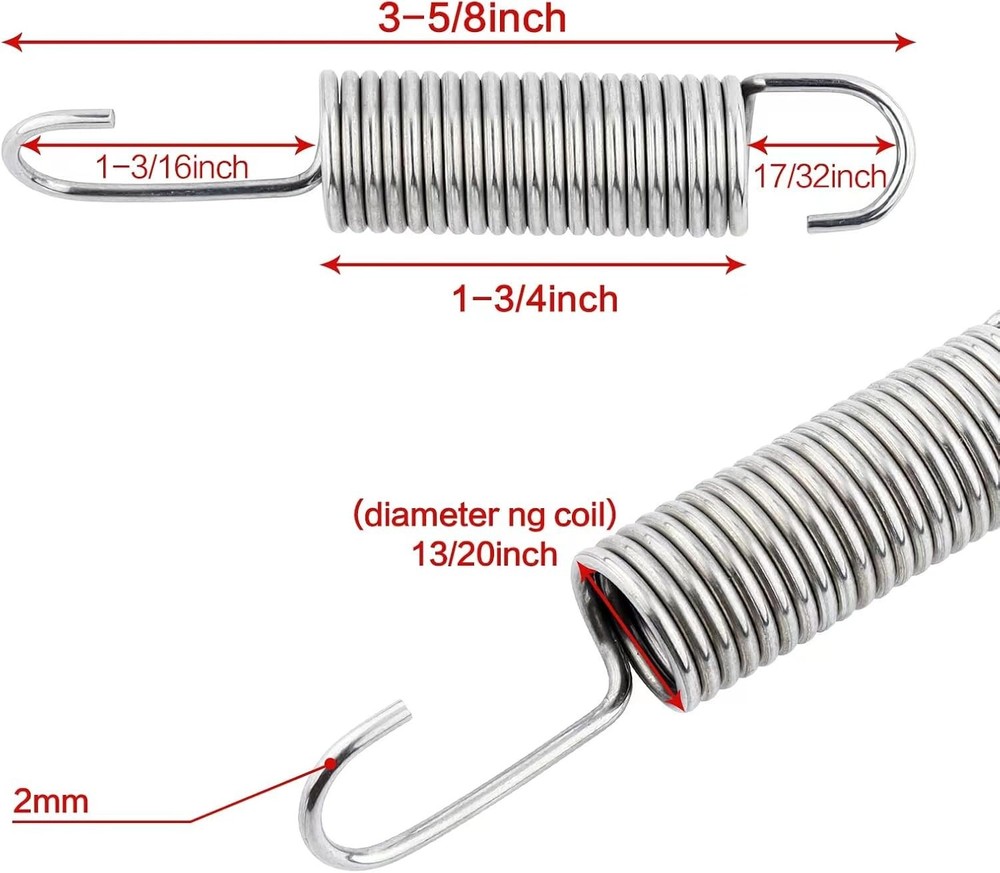 3-5/8" Stainless Steel Replacement Recliner Spring - Durable & Rust-Resistant