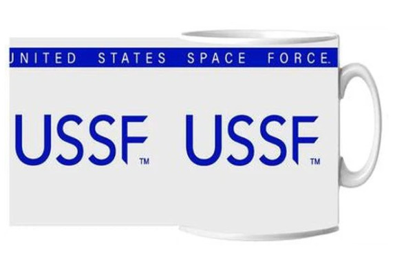 US SPACE FORCE WHITE AND BLUE CERAMIC MUG 15 OZ