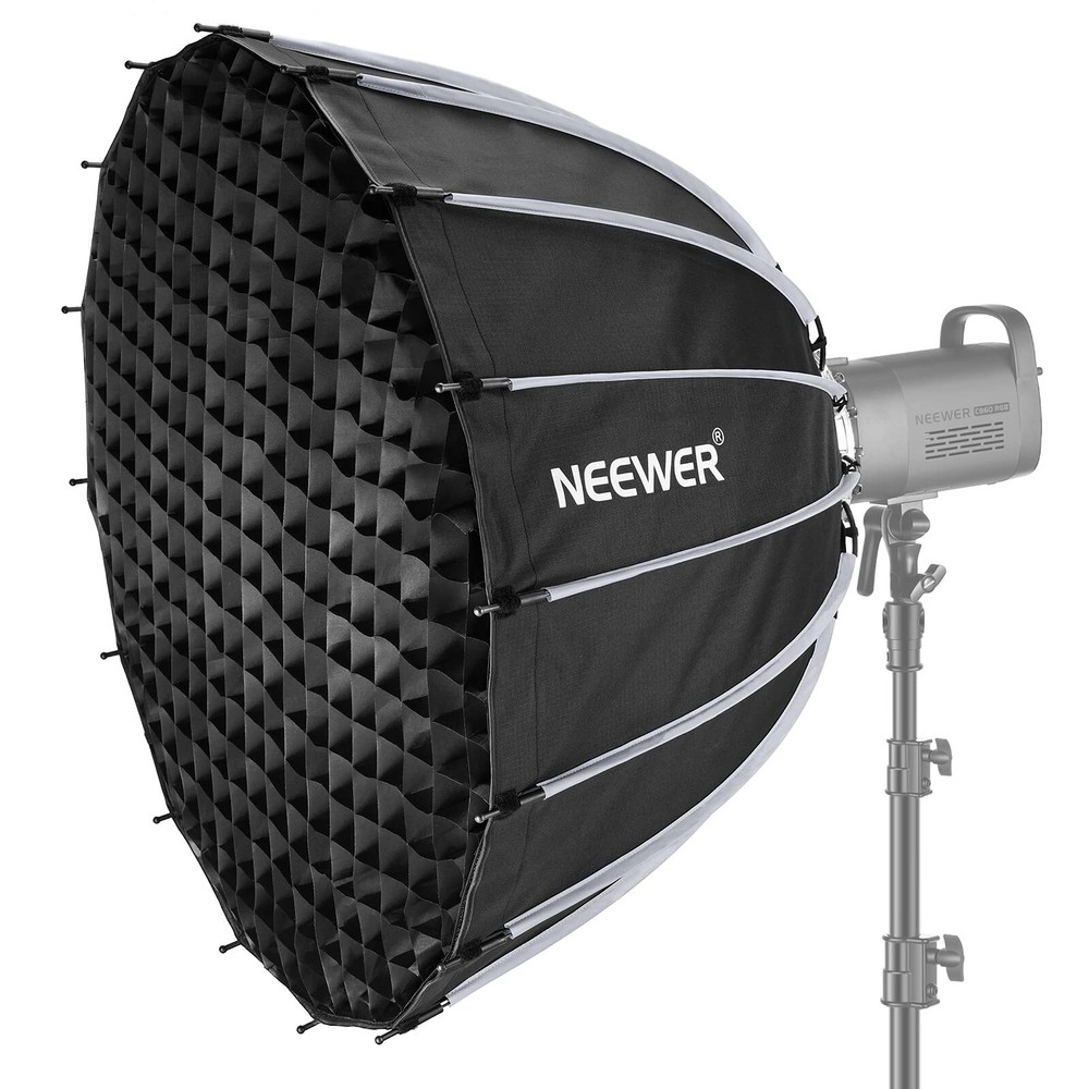 Neewer 85cm Parabolic Softbox Quick Set up & Folding, with Diffusers and Bag✅