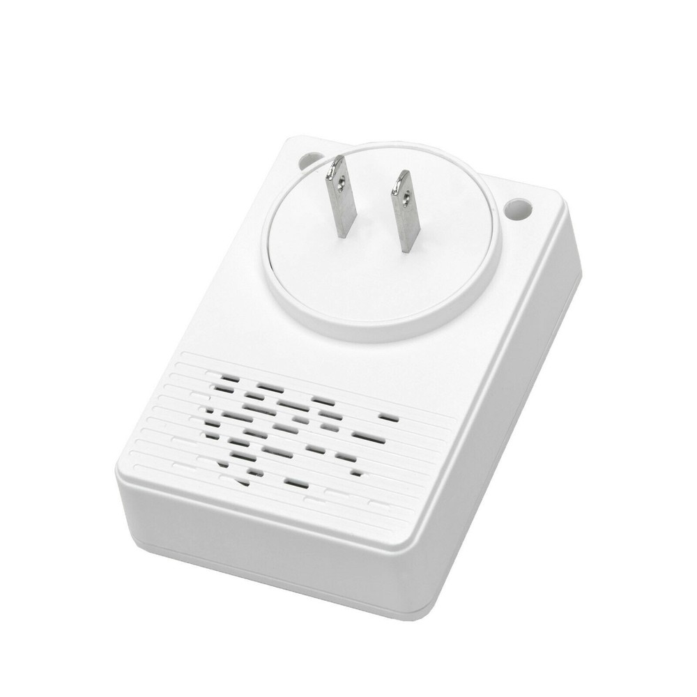 Wireless Doorbell Kit Waterproof 2 Push Button Transmitter 3 Receiver Plug Wihte