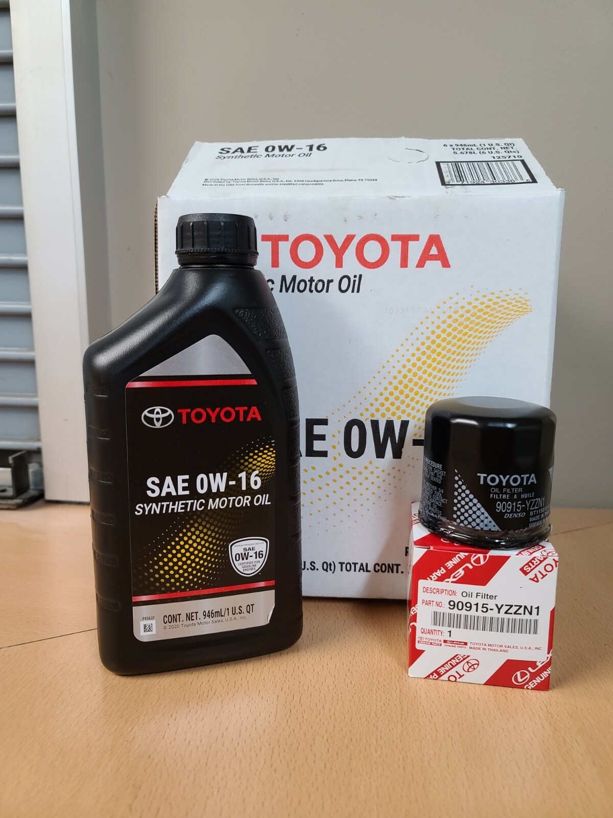 🔥 Genuine Toyota 0W16 Motor Oil 5 Quarts Oil Filter Change Rav4 Camry 🔥