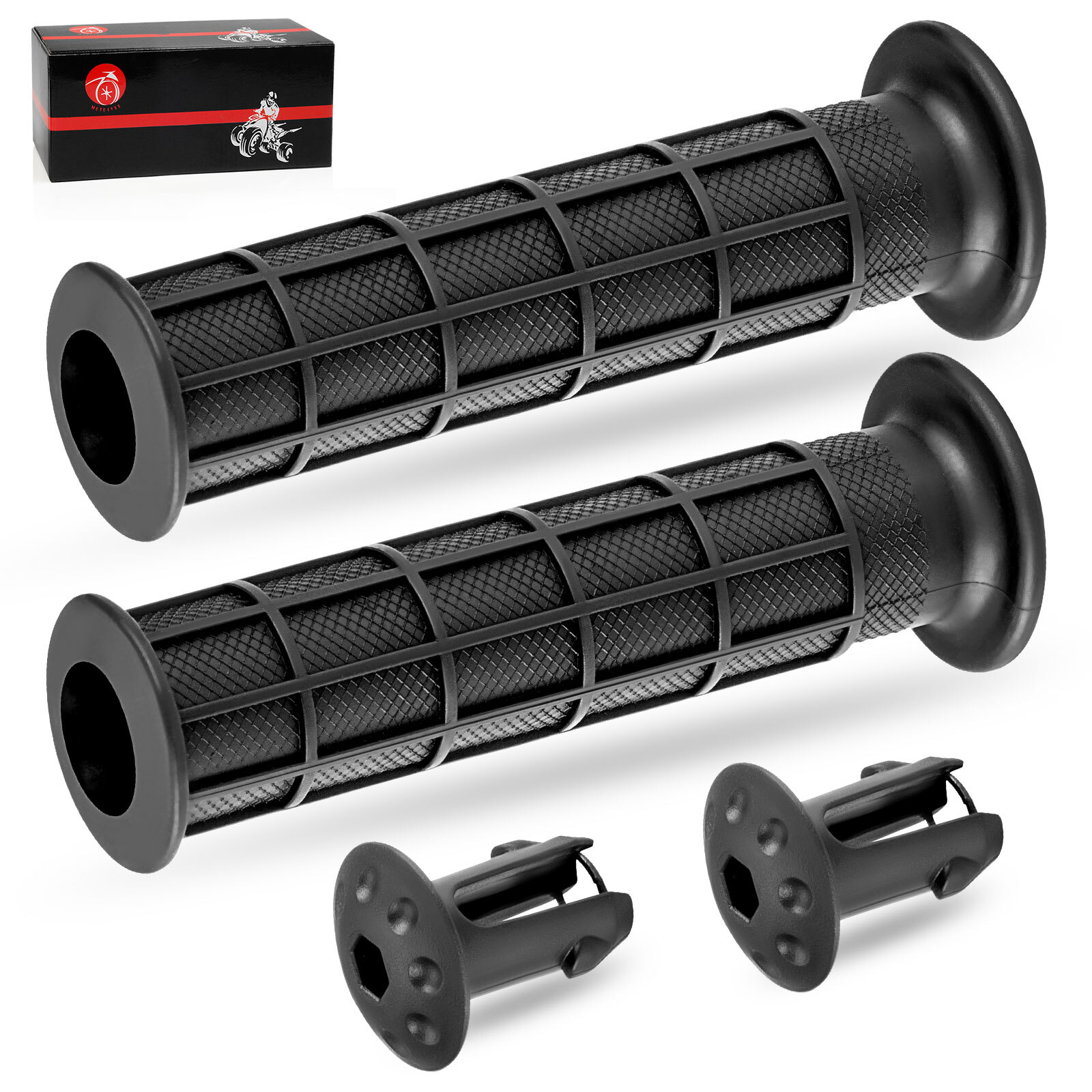 07-24 For Honda Recon Rancher Foreman Rubicon Rincon Handlebar Grips & End Caps
