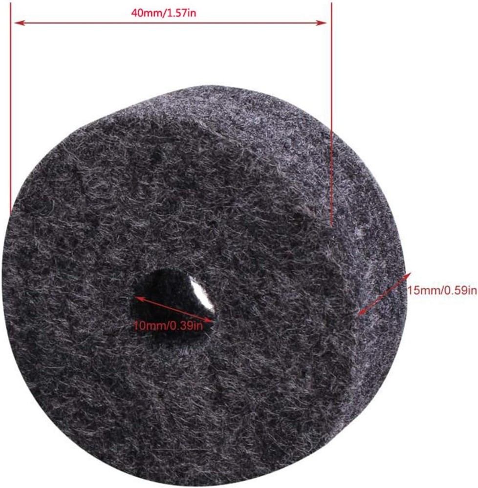 High-Quality Round Felt Washers for Drum Sets - 8 Pack - Lightweight Design