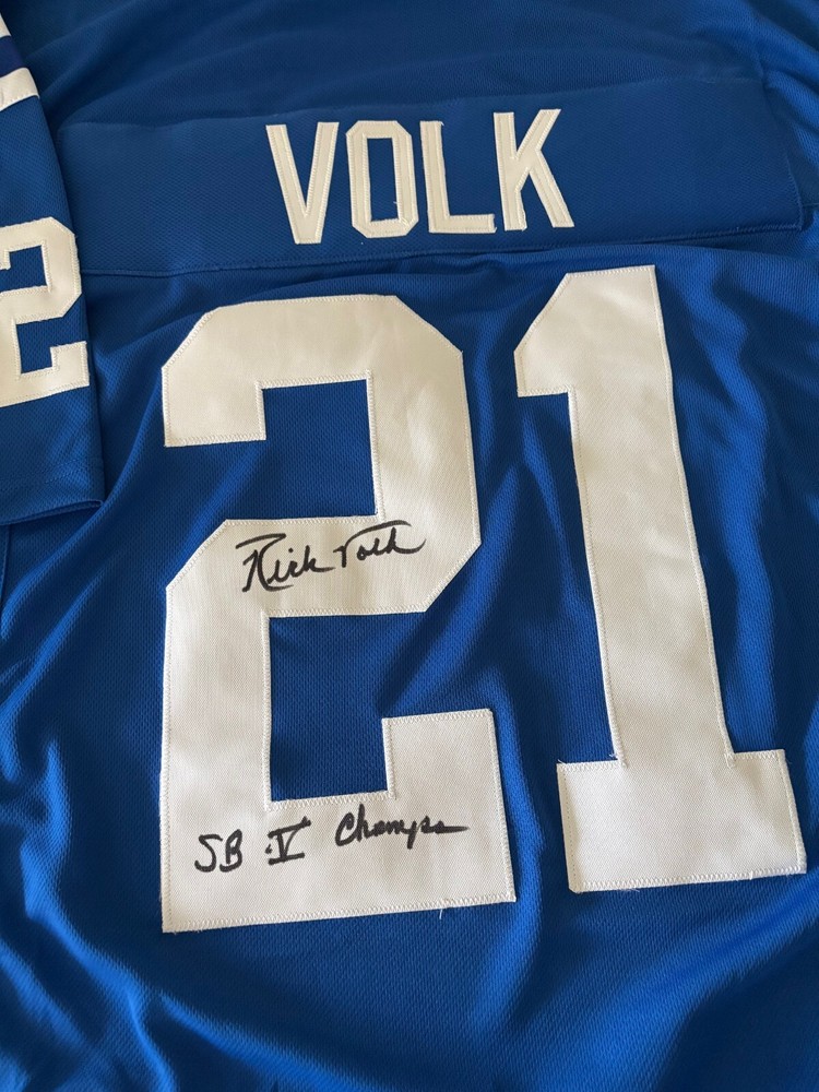 Colts Rick Volk signed jersey W/COA