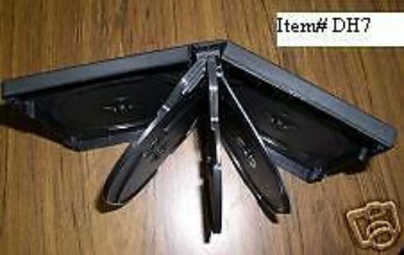 1 NEW HIGH QUALITY 27mm 7- DISC DVD CASE, BLACK, DH7