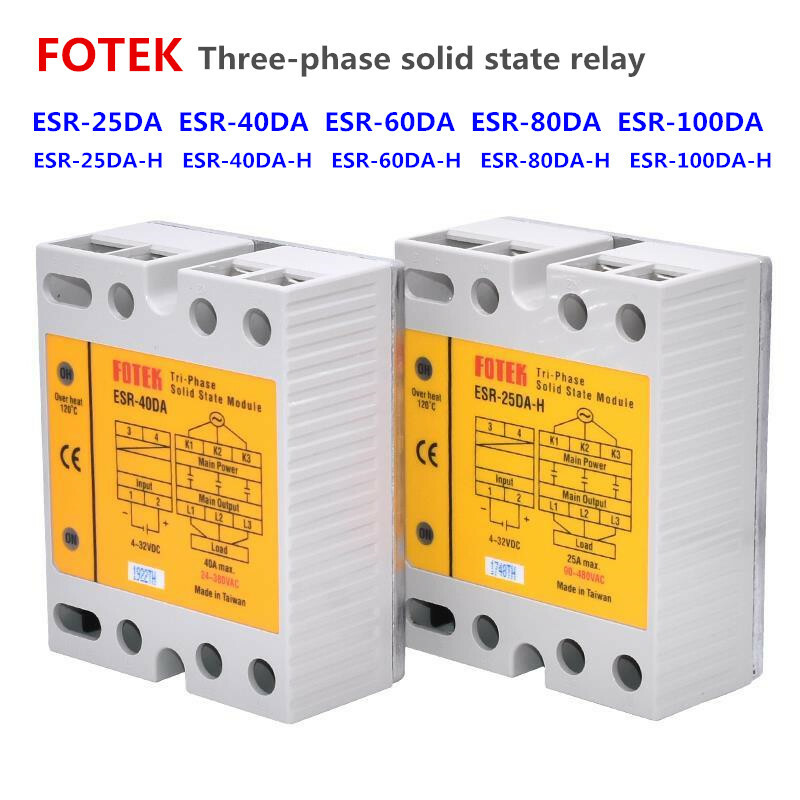 FOTEK three-phase solid state relay ESR-40DA 25DA 60DA 80 100DA-H Module