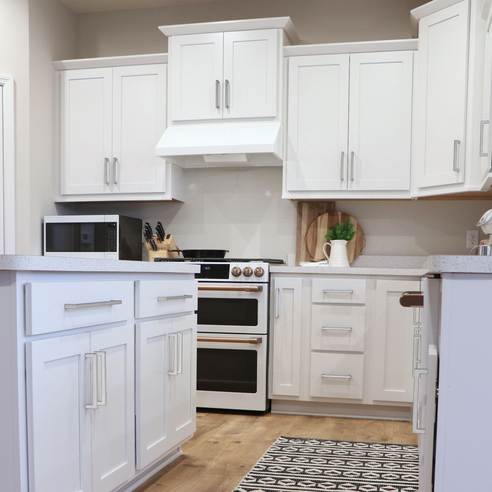 Brushed Nickel Square Kitchen Cabinet Drawer Handles Bar Pulls Stainless Steel