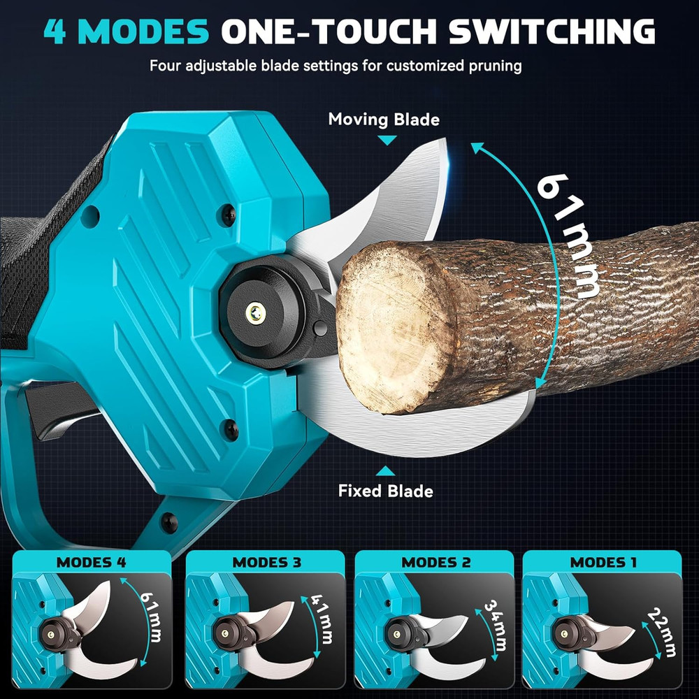 Cordless Electric Pruning Shears: 1.5-2 Inch Portable Pruning Shears Compatible