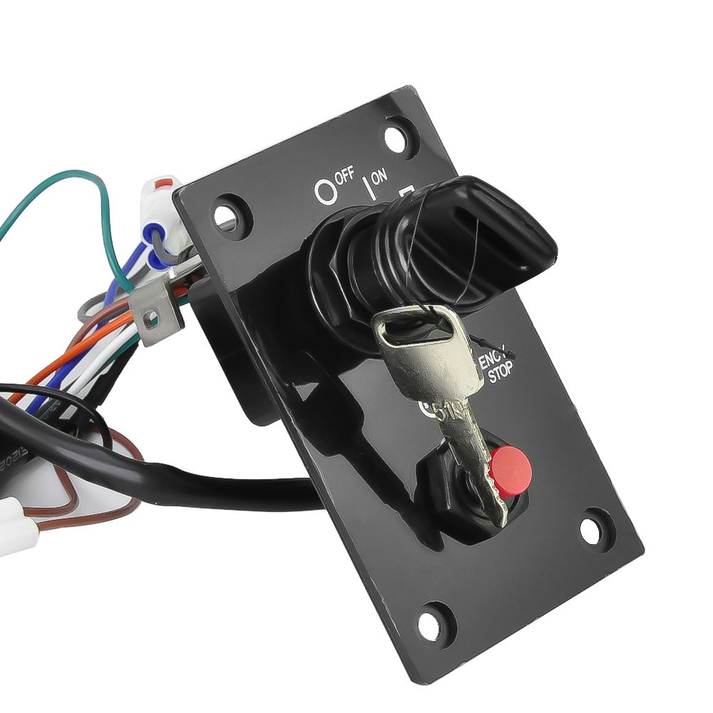 Ignition Key Switch Panel Assembly with Lanyard For Suzuki Outboard 37100-93J24