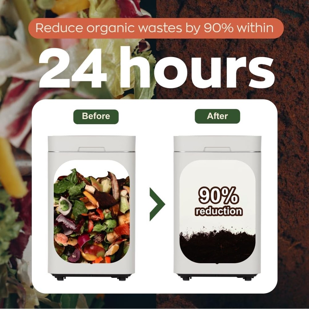 Gravity Electric Composter - 22L Kitchen Composter– Decomposes 3.3 lbs Daily