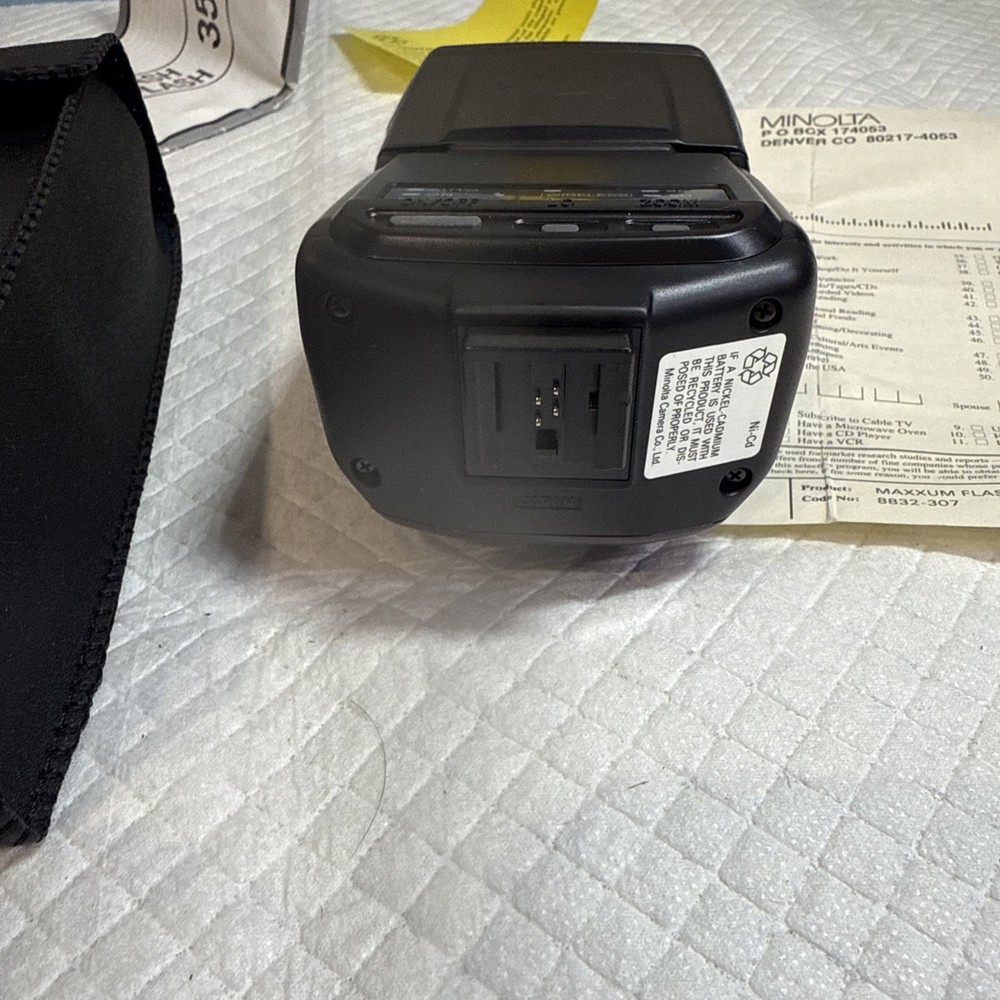 Minolta Program 3500 xi Flash Speedlite for Maxxum iISO Camera Fast Shipping