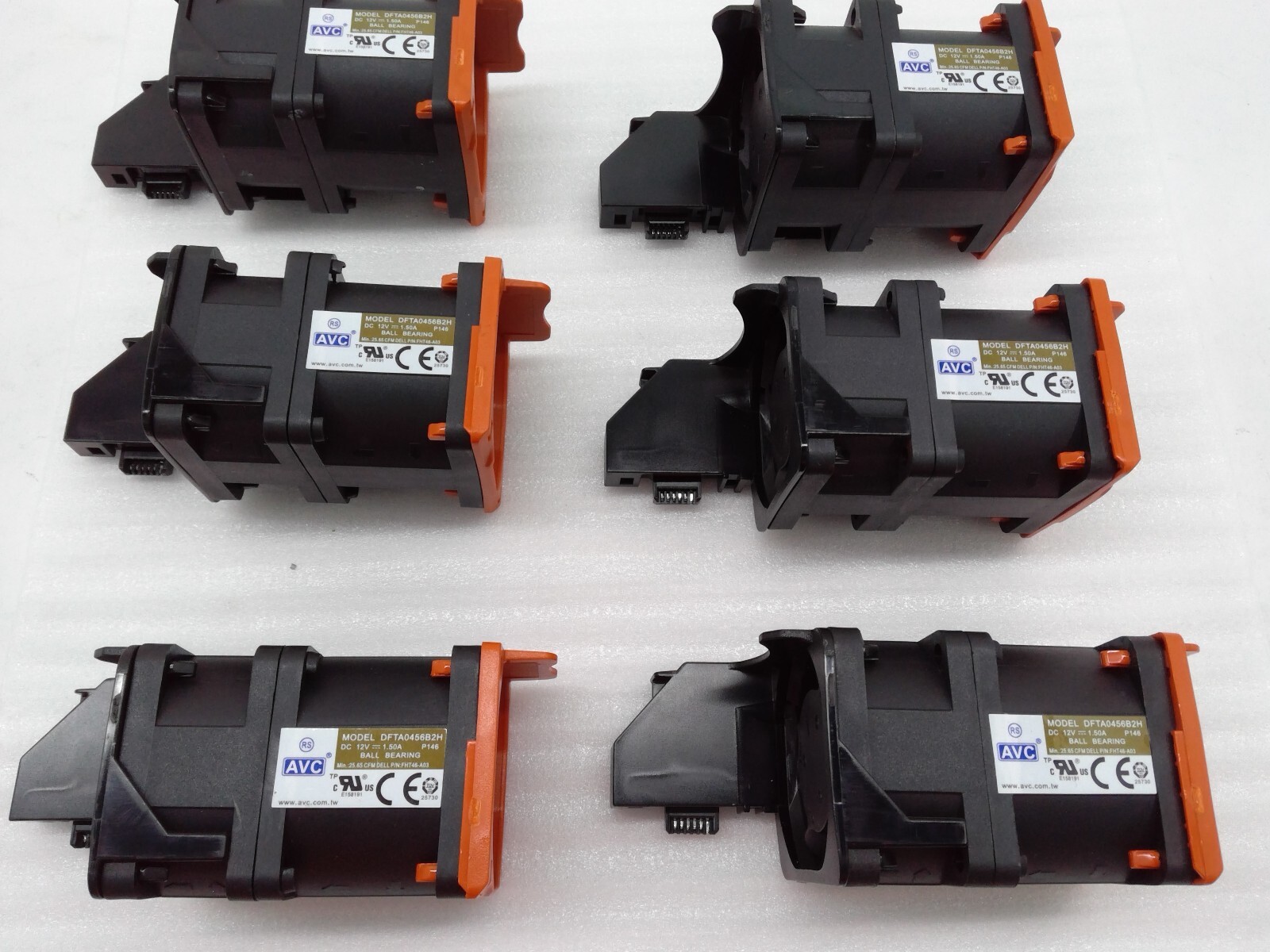 Lot of 6 Genuine Dell PowerEdge R640 CPU Cooling Fan DFTA0456B2H 0RG2X2