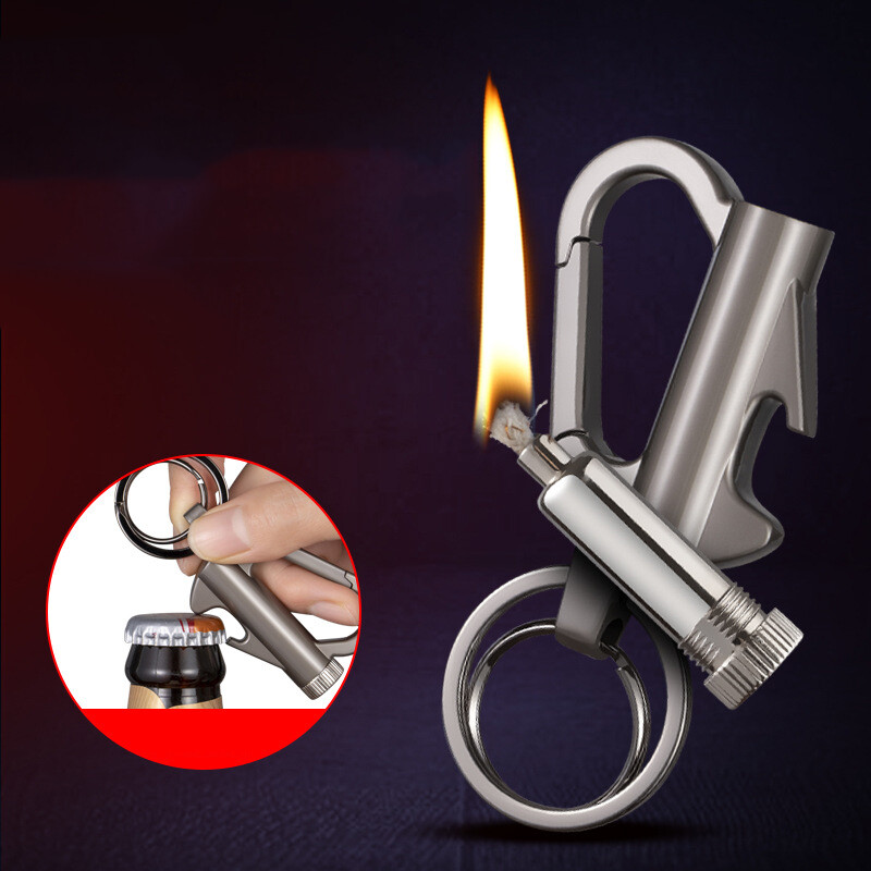 3 IN ONE TOOL Permanent Match Lighter, Keychain, Bottle Opener