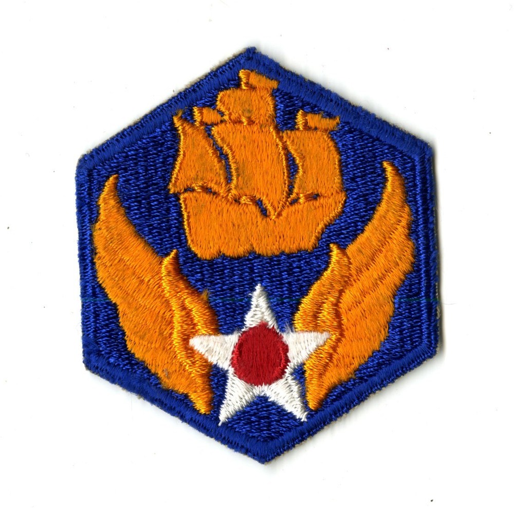6th Air Force White Back Patch WWII Vintage Caribbean Antisubmarine Atlantic