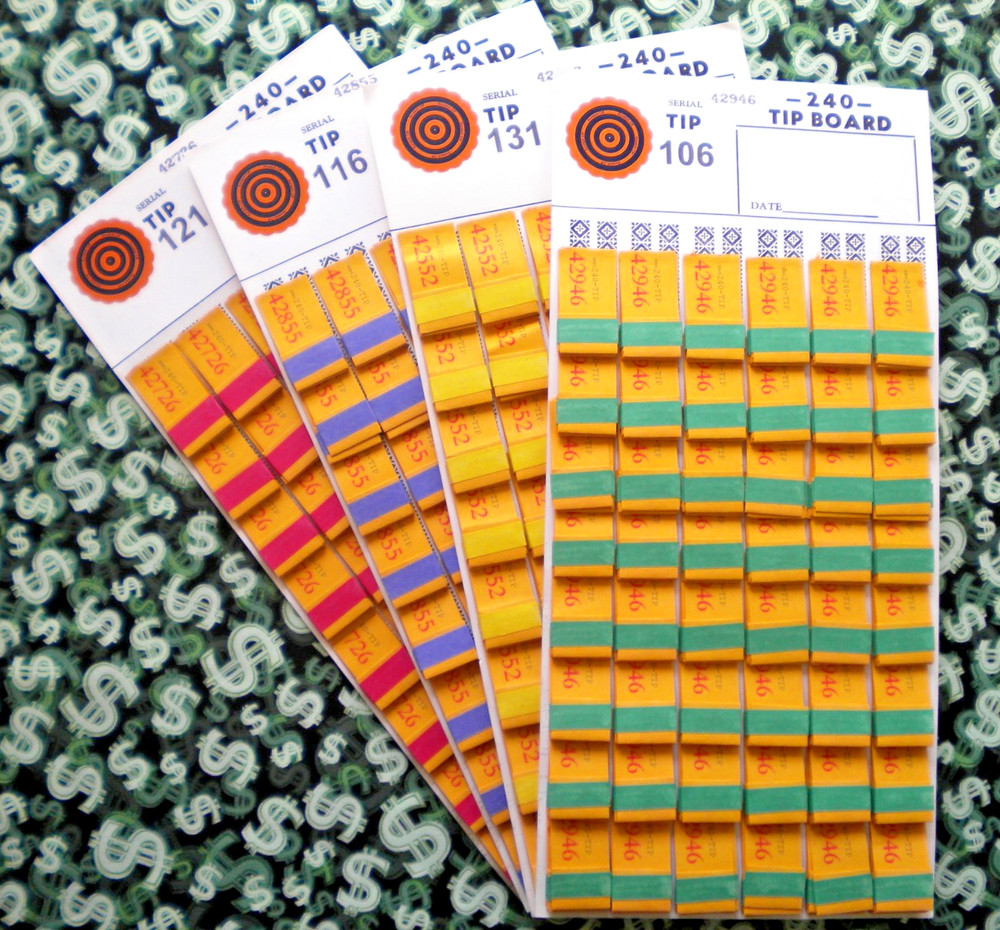 1 Dozen 240-P5 48-Rows REGULAR "NOT Sure" TIP BOARD {101-132} PullTab Jar Ticket