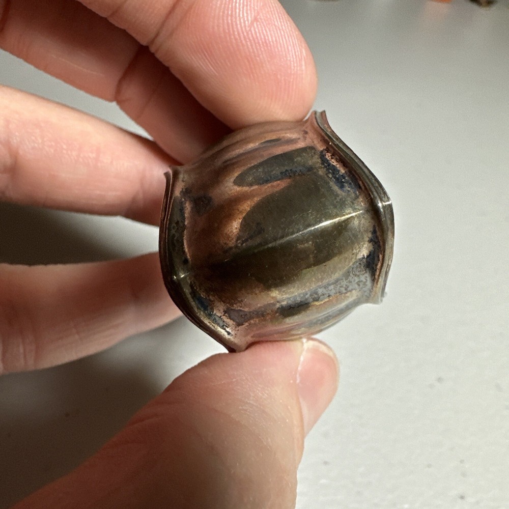 Vintage 800 Silver Napkin Ring Monogram