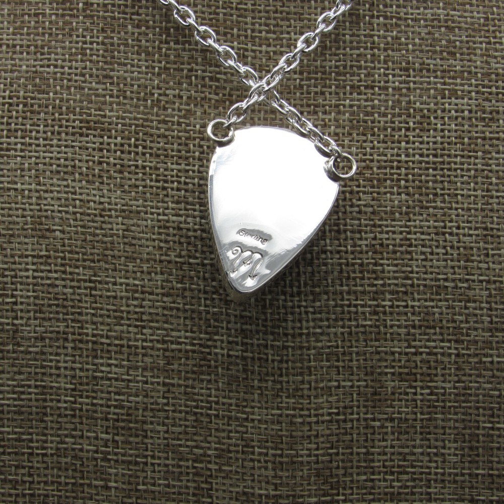 *Sterling Silver Teardrop Aquamarine Necklace