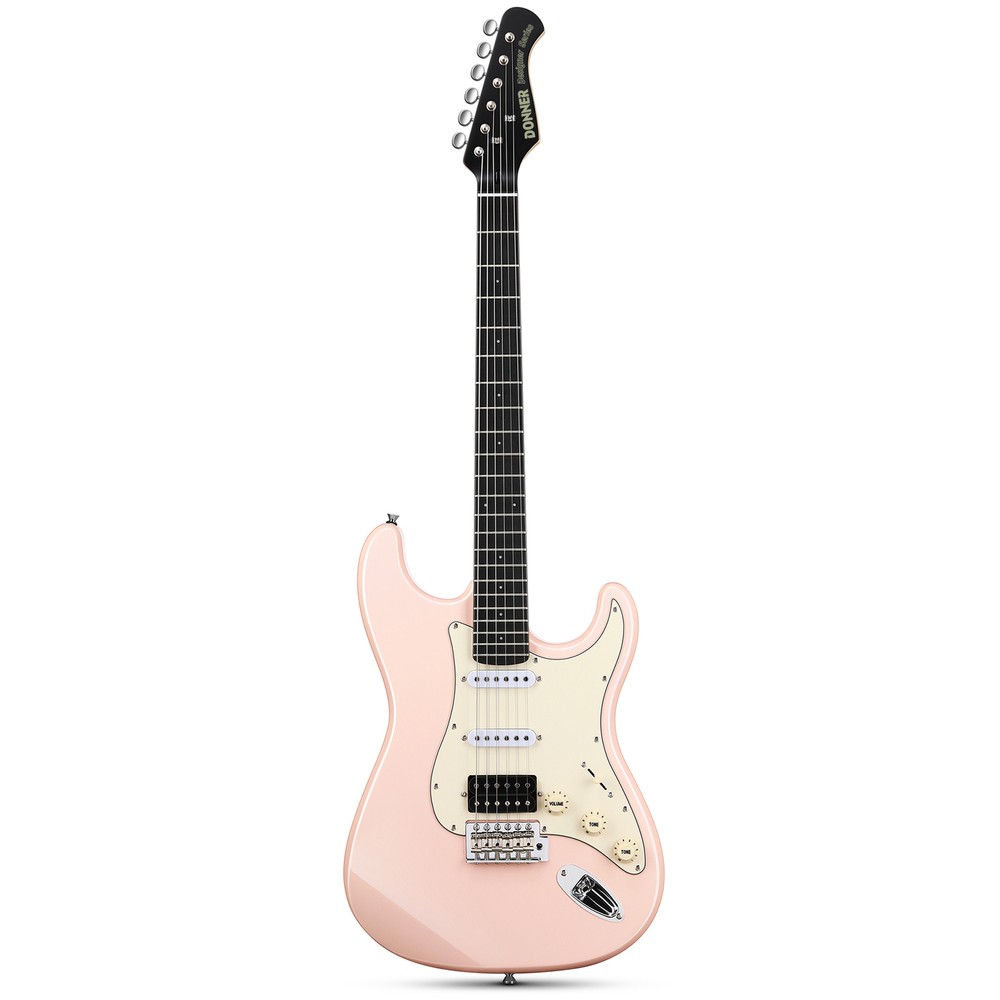 Donner Blossom Pink Electric Guitar DST-200 Single Coil Split Solid Body Kit