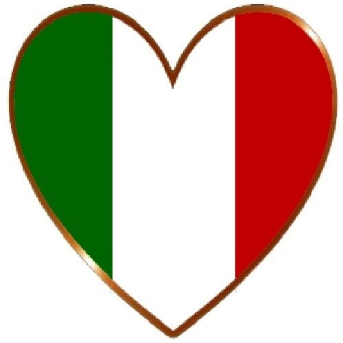 30 Custom Italian Heart Personalized Address Labels