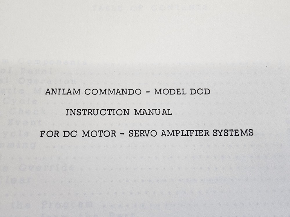 Anilam Crusader II Programming Manual
