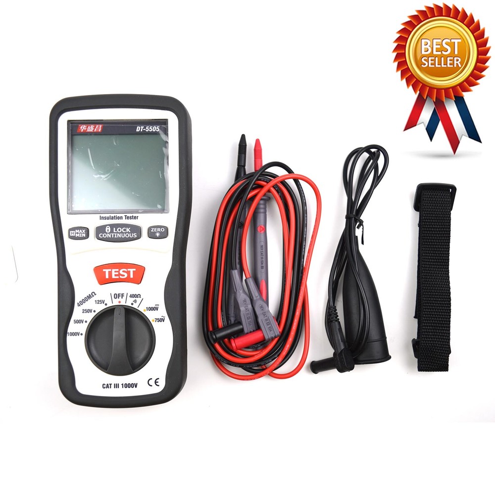 DT-5505 Insulation Testers Large Dual Display with Backlight #