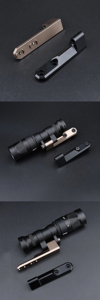Tactical Mlok & Keymod Metal Base Mount For M640 M340 Airsoft Flashlight Base