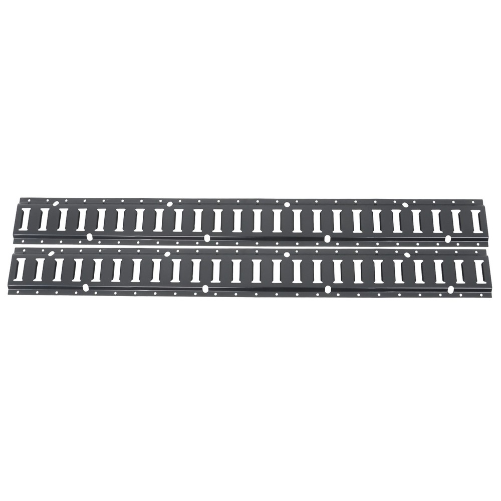 Labwork 10 Pack 4' E Track Tie Down Rail Galvanized Steel Rail Powder-Coat Black