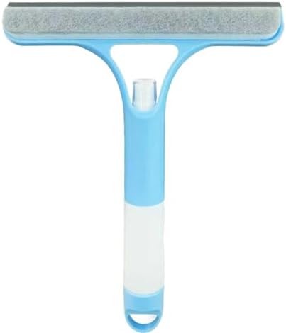 3 in 1 Window Cleaning Scraper Squeegee Brush Tool Blue