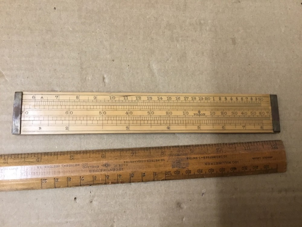 ANTIQUE BREWER'S SLIDE RULE