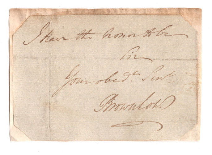 John Cust 1st Earl Brownlow 1779-1853 Signed Clip Autographed British Politician