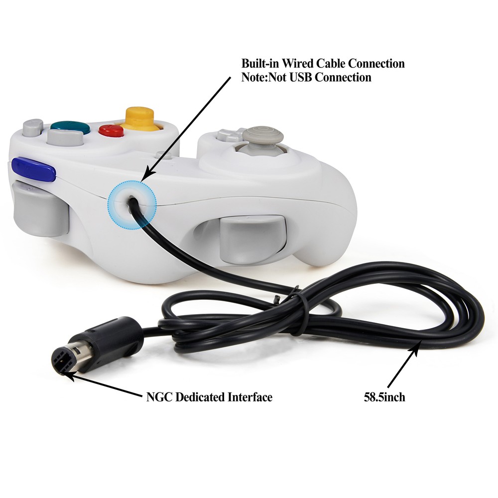 1/2 Classic Smash Bros GameCube Controller Gamepad For Nintendo NGC Gamecube