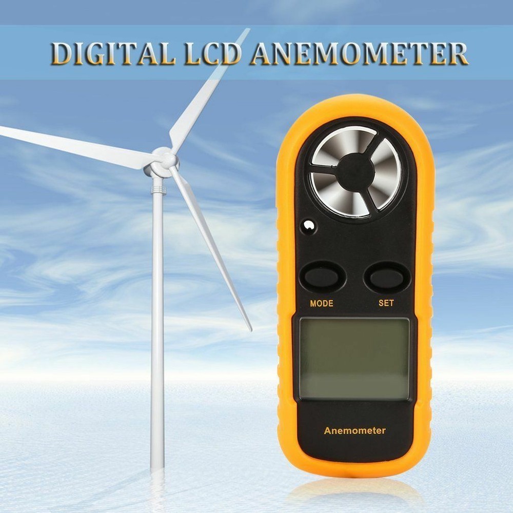 Digital LCD Handheld Anemometer Air Wind Speed Meter Backlight Airflow Gauge US